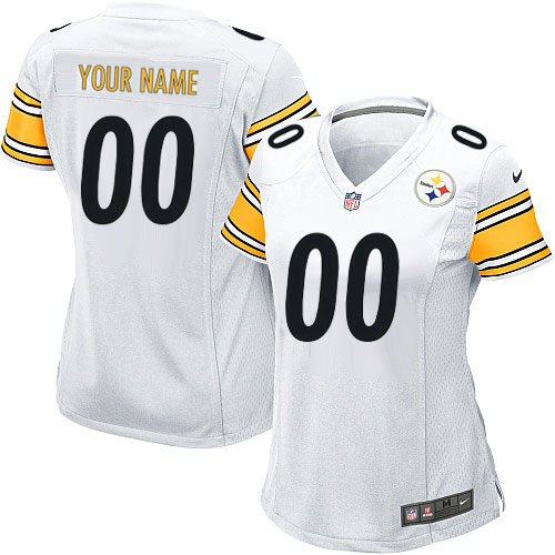 Nike New Pittsburgh Steelers Customized White Stitched Women's NFL Jersey